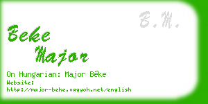 beke major business card